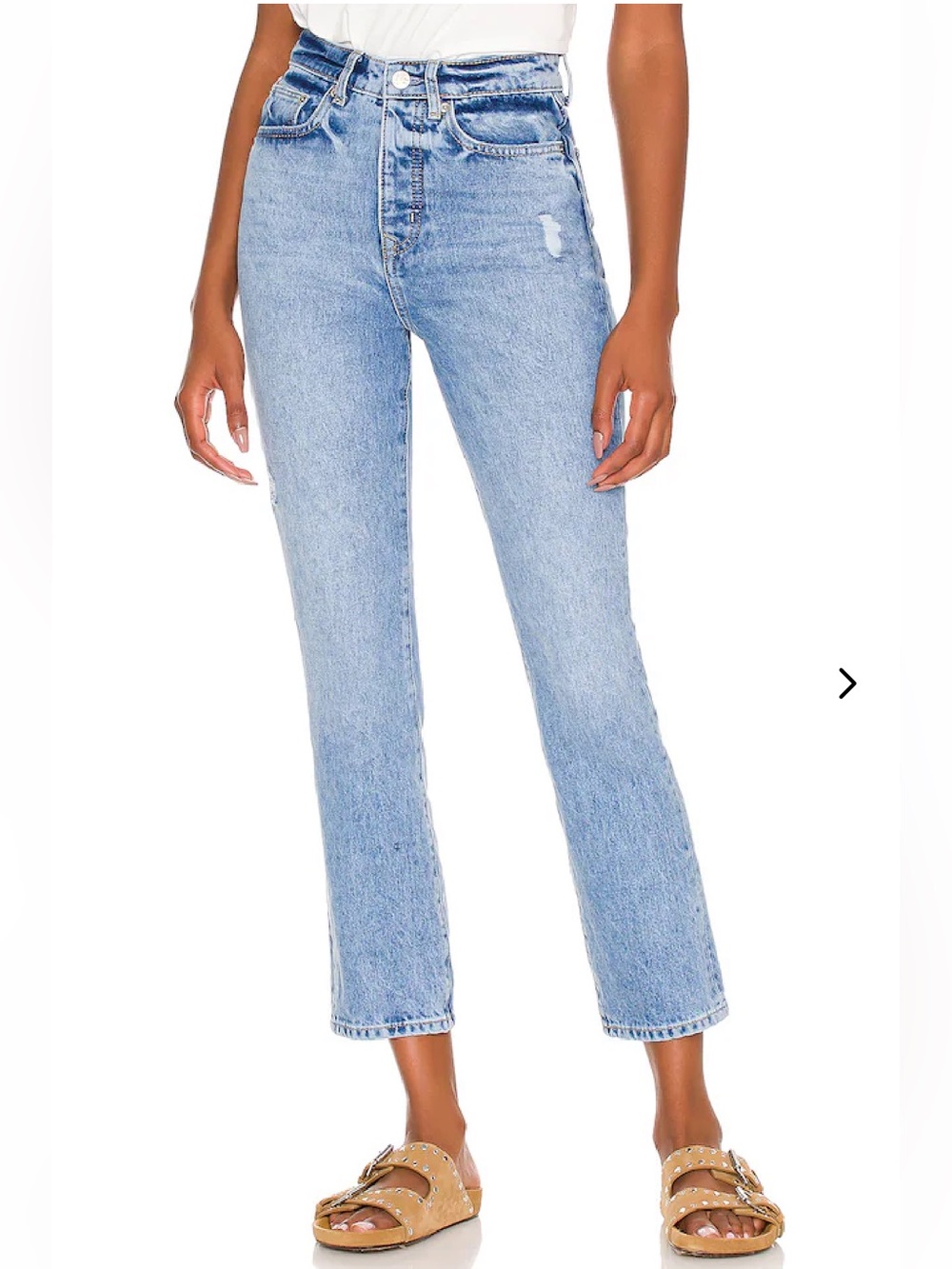 Lovers + Friends Reece High Rise Slim Straight Jeans in Harland NWT Size 27